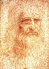 Portrait Canvas Paintings - da Vinci Self Portrait